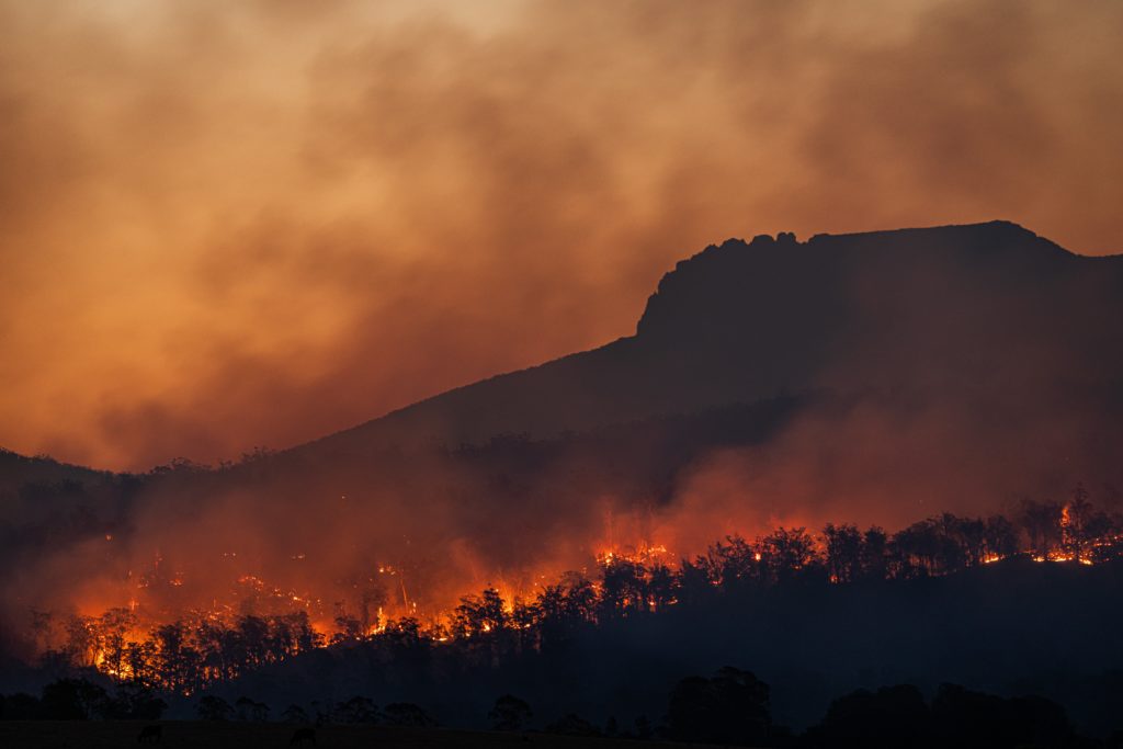 Image showing a hillside on fire.